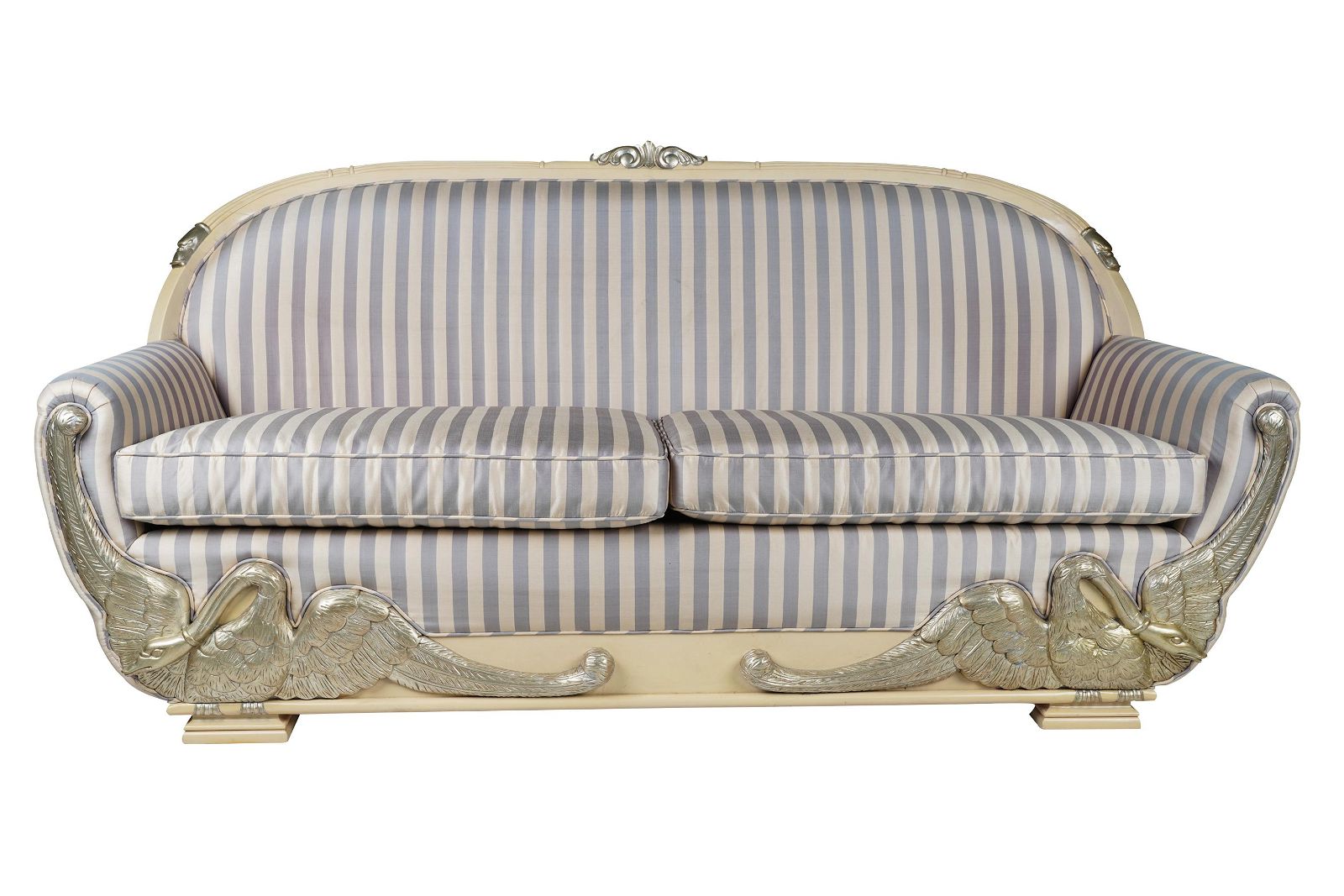 CARVED & PAINTED WOOD SOFAwith