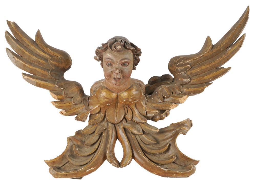 CARVED & PAINTED WOOD WALL