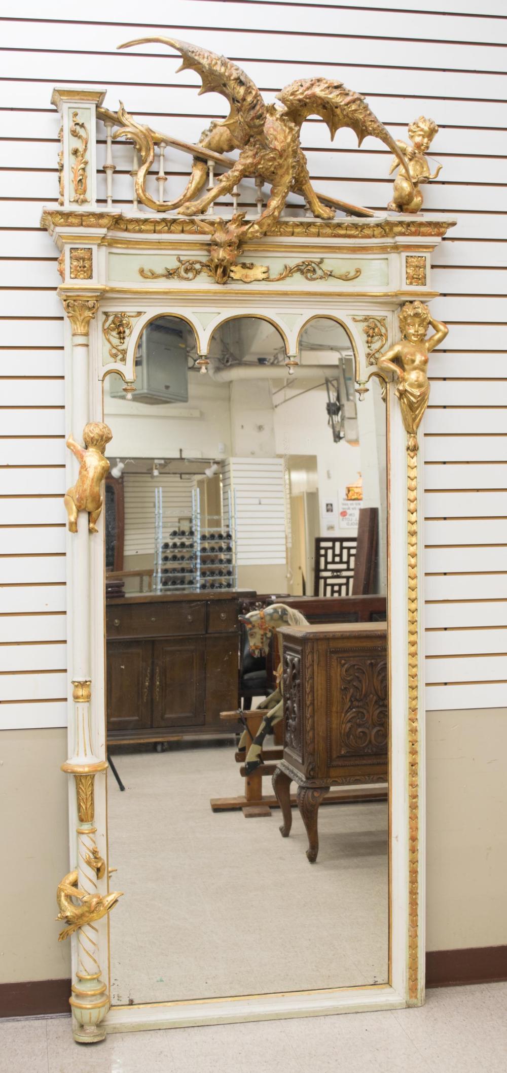 CARVED, PARCEL-GILT AND PAINTED