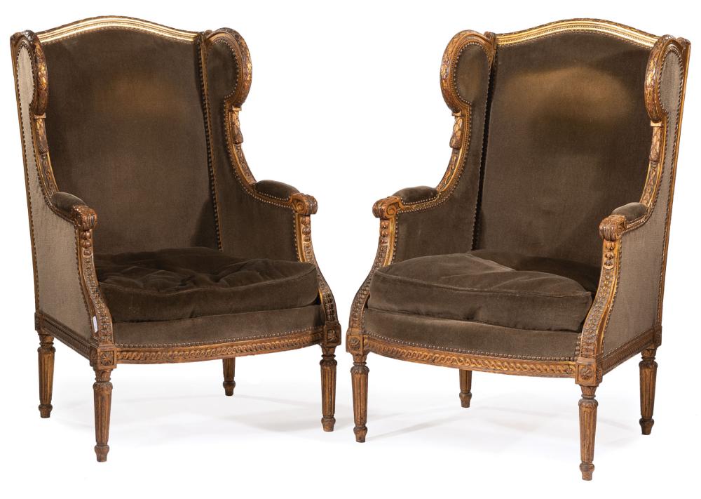 CARVED, PARCEL GILT FRUITWOOD