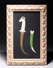 Carved pietra dura and various