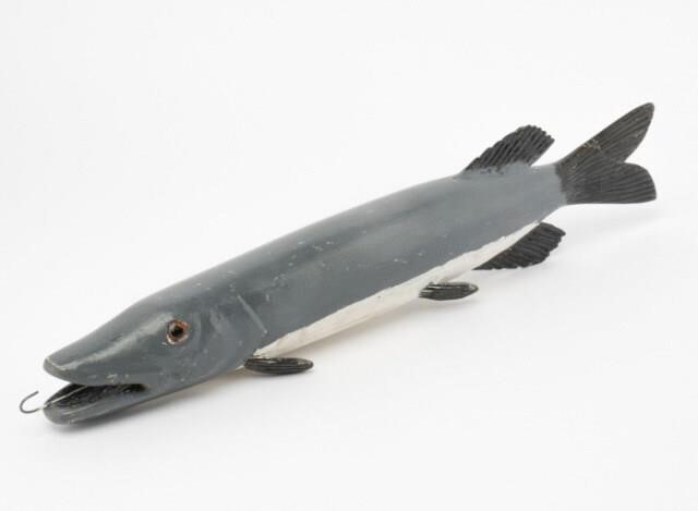 CARVED PIKE, CA. 1975One of two,