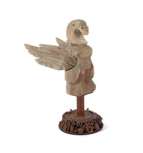 Carved pine eagle mid 20th c. 33"