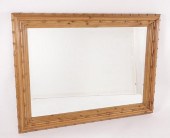 CARVED PINE FAUX BAMBOO FRAMED