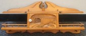 CARVED PINE HANGING CABINET, S