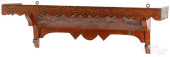 CARVED PINE HANGING SHELF, CA.