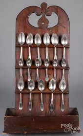 CARVED PINE HANGING SPOON RACK