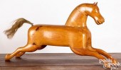 CARVED PINE HOBBY HORSECarved
