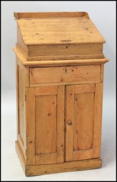CARVED PINE PODIUM. H: 44.5''