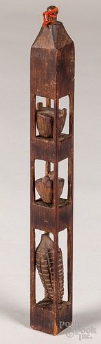 CARVED PINE WHIMSEY, 19TH