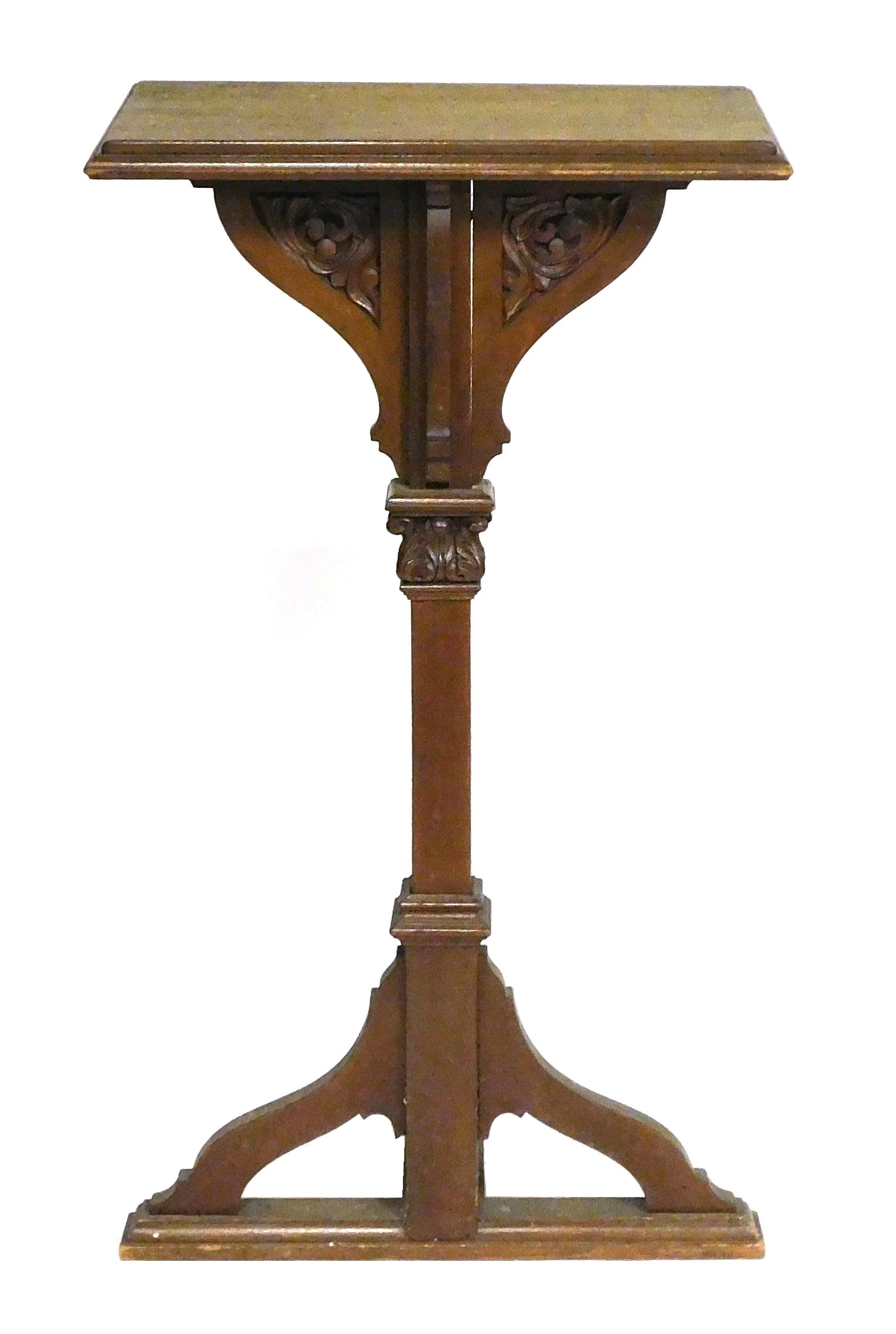 CARVED PODIUM, AMERICAN, 20TH C.,