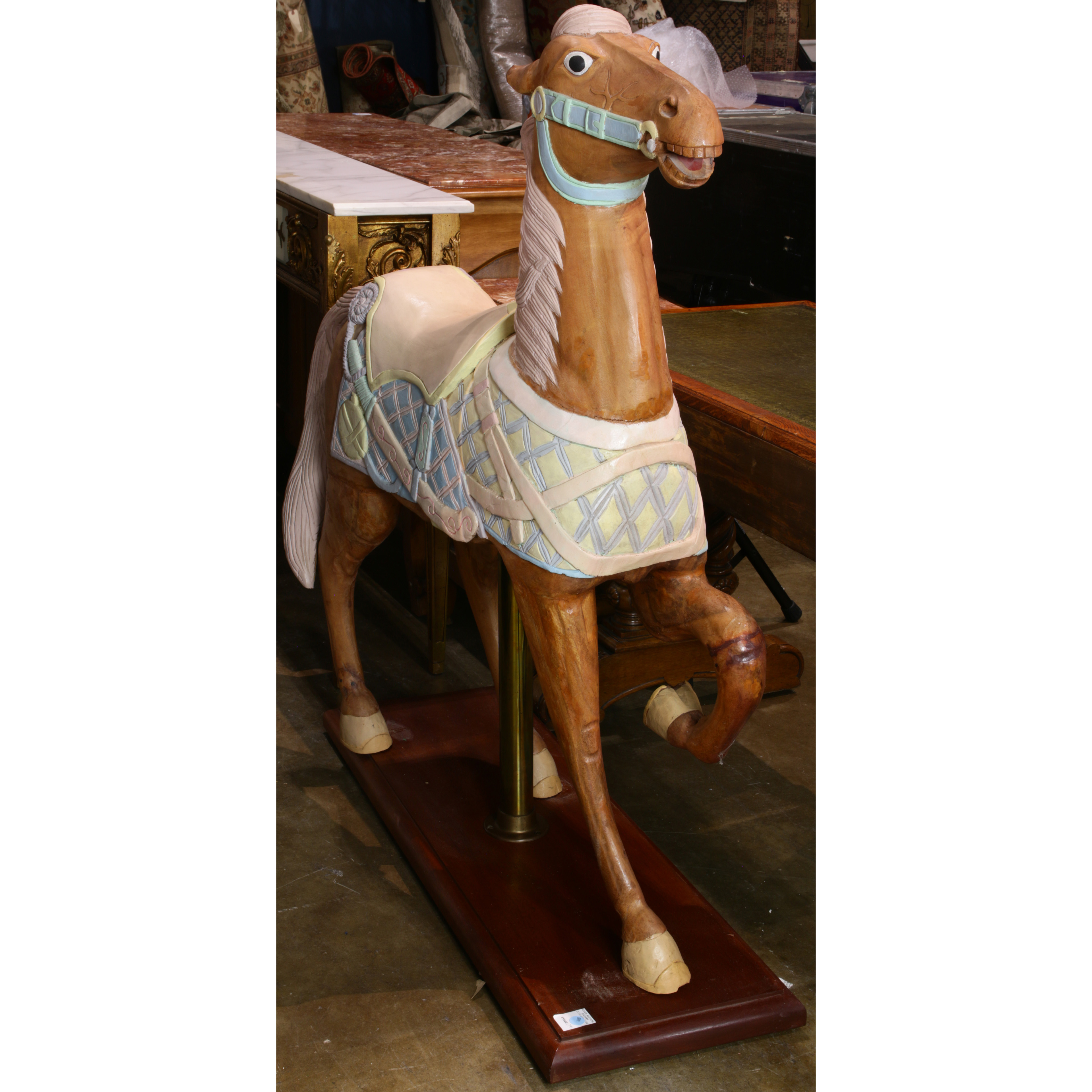 CARVED POLYCHROME CAROUSEL STYLE