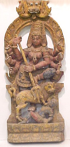 Carved polychrome decorated