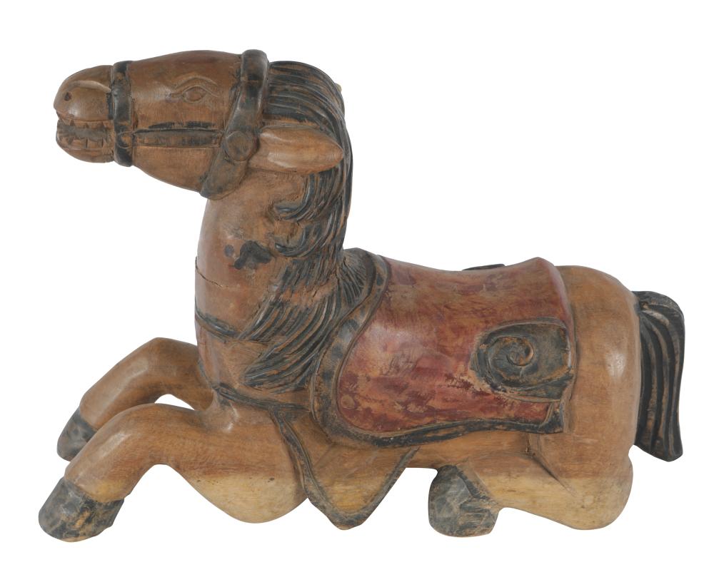 CARVED & POLYCHROME-PAINTED WOOD