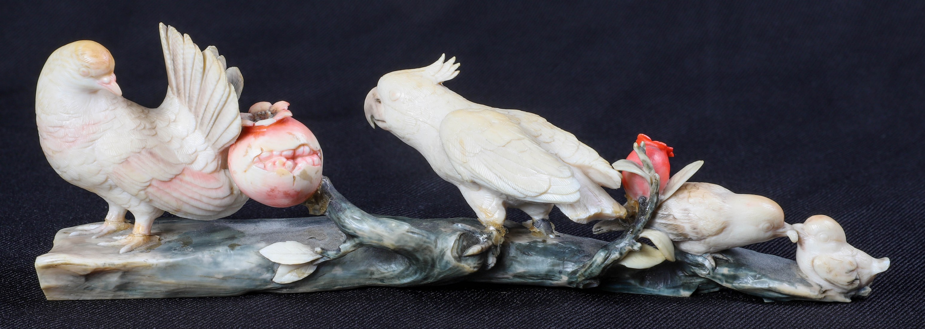 Carved pomegrante and bird