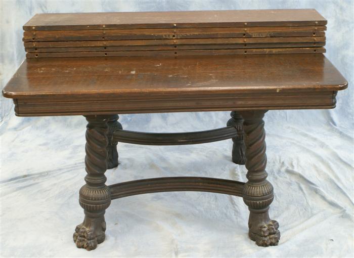 Carved quartered oak Victorian
