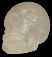 CARVED QUARTZ CRYSTAL SKULL ME