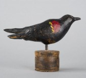CARVED REDWING BLACKBIRDA carv