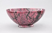 Carved Rhodonite Bowl by Aspre