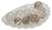 CARVED ROCK CRYSTAL FAN-SHAPED