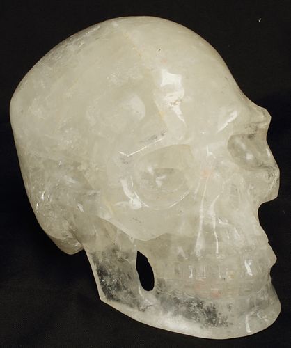 CARVED ROCK CRYSTAL MODEL OF A