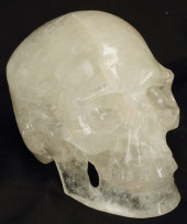 CARVED ROCK CRYSTAL MODEL OF A