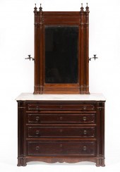 CARVED ROSEWOOD DRESSER, ATTR.