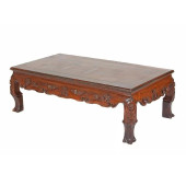 CARVED ROSEWOOD LOW TABLE.<br>