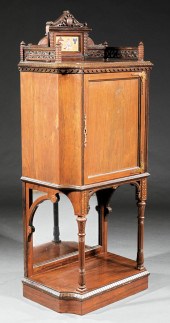 CARVED ROSEWOOD MUSIC CABINET,