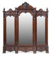 CARVED ROSEWOOD TRIPLE DOOR AR
