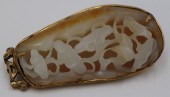 CARVED RUSSET JADE PENDANT WIT