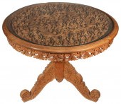 CARVED SANDALWOOD SIDE TABLE I