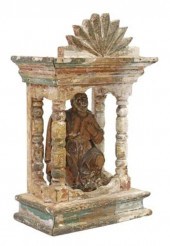 CARVED SANTO ALTAR FIGURE MARY