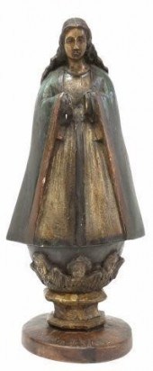 CARVED SANTO ALTAR FIGURE OUR