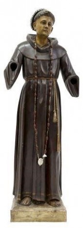 CARVED SANTO ALTAR FIGURE SAN