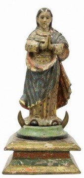 CARVED SANTO MADONNA IMMACULAT