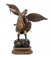 CARVED SANTOS FIGURE OF SAINT