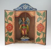 CARVED SANTOS & SHRINE: Blue p