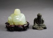 CARVED SERPENTINE BUDDHA ON ST