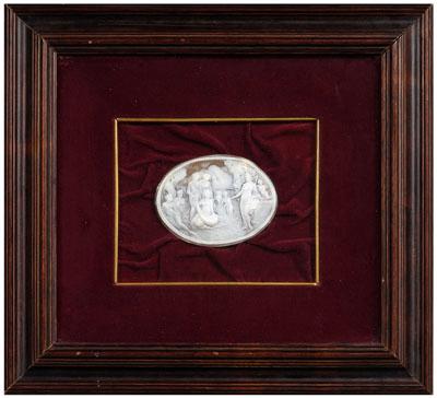 Carved shell cameo, mythological