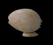 CARVED SHELL LAMPCarved shell
