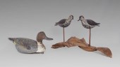 CARVED SHORE BIRDS ON DRIFTWOO