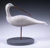CARVED SHOREBIRD BY EDWIN HAWK