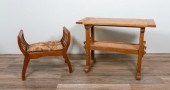 CARVED SIDE TABLE AND CANED BE