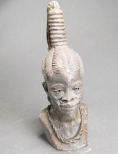 CARVED SOAPSTONE BUST OF YOUNG