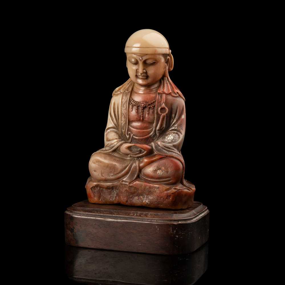 CARVED SOAPSTONE SEATED SIZHOU