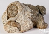 CARVED STEATITE STONE TURTLE W