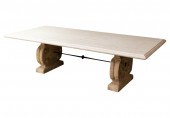 CARVED STONE AND TRAVERTINE TA