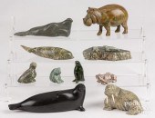 CARVED STONE ANIMALS INCLUDING