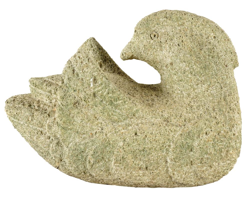 CARVED STONE BIRD FIGUREunsigned;